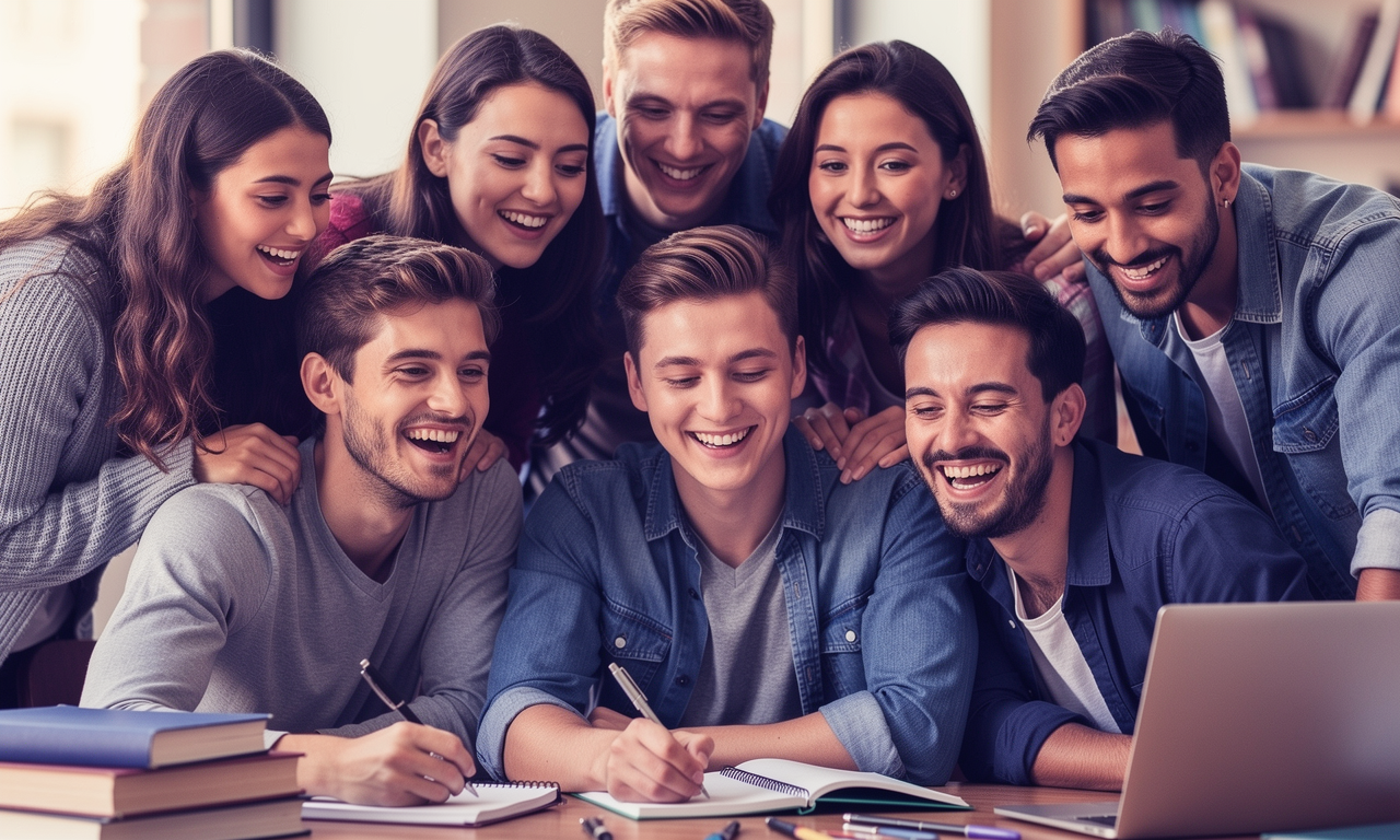 Des jeunes apprenants souriants, unis autour de la formation